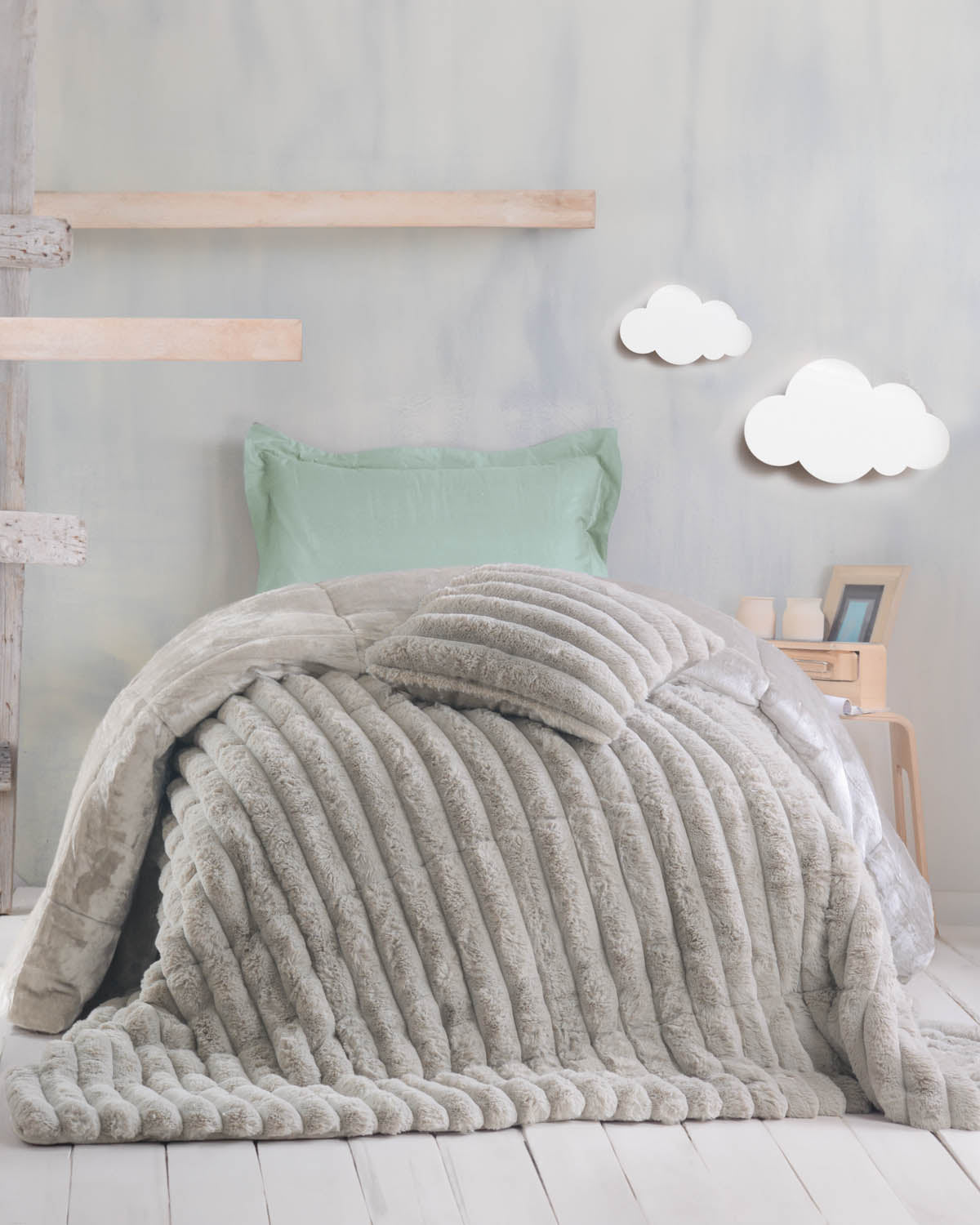 TRINITY Μπεζ - ΠΑΙΔΙΚΟ Κουβερτοπάπλωμα Ημίδιπλο Μπεζ 160 x 220 από την εταιρεία Rythmos Home