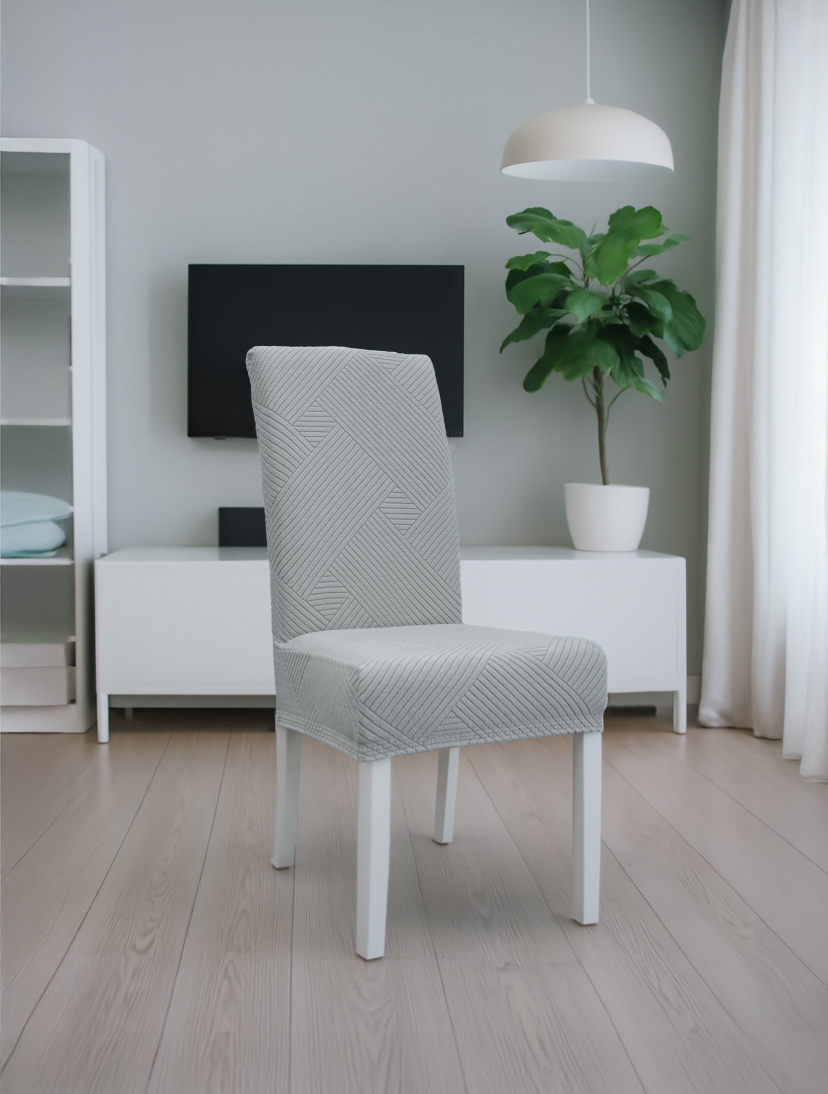 Ελαστικά καλύμματα τραπεζαρίας EARTHLINE GREY από την εταιρεία Madi