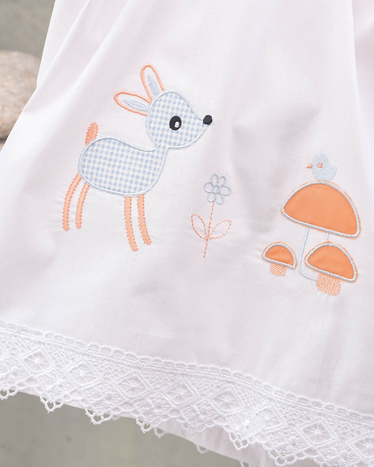 FLOPPY Σιέλ - Σετ σεντόνια βρεφικά 3 τεμ. με κέντημα από την εταιρεία Rythmos Home