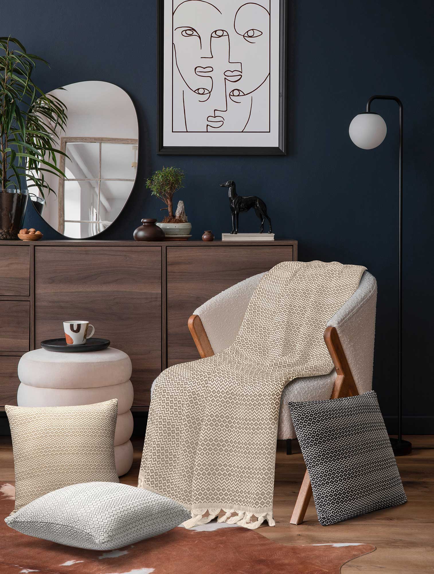 Ριχτάρι HERHALING BEIGE από την εταιρεία Madi