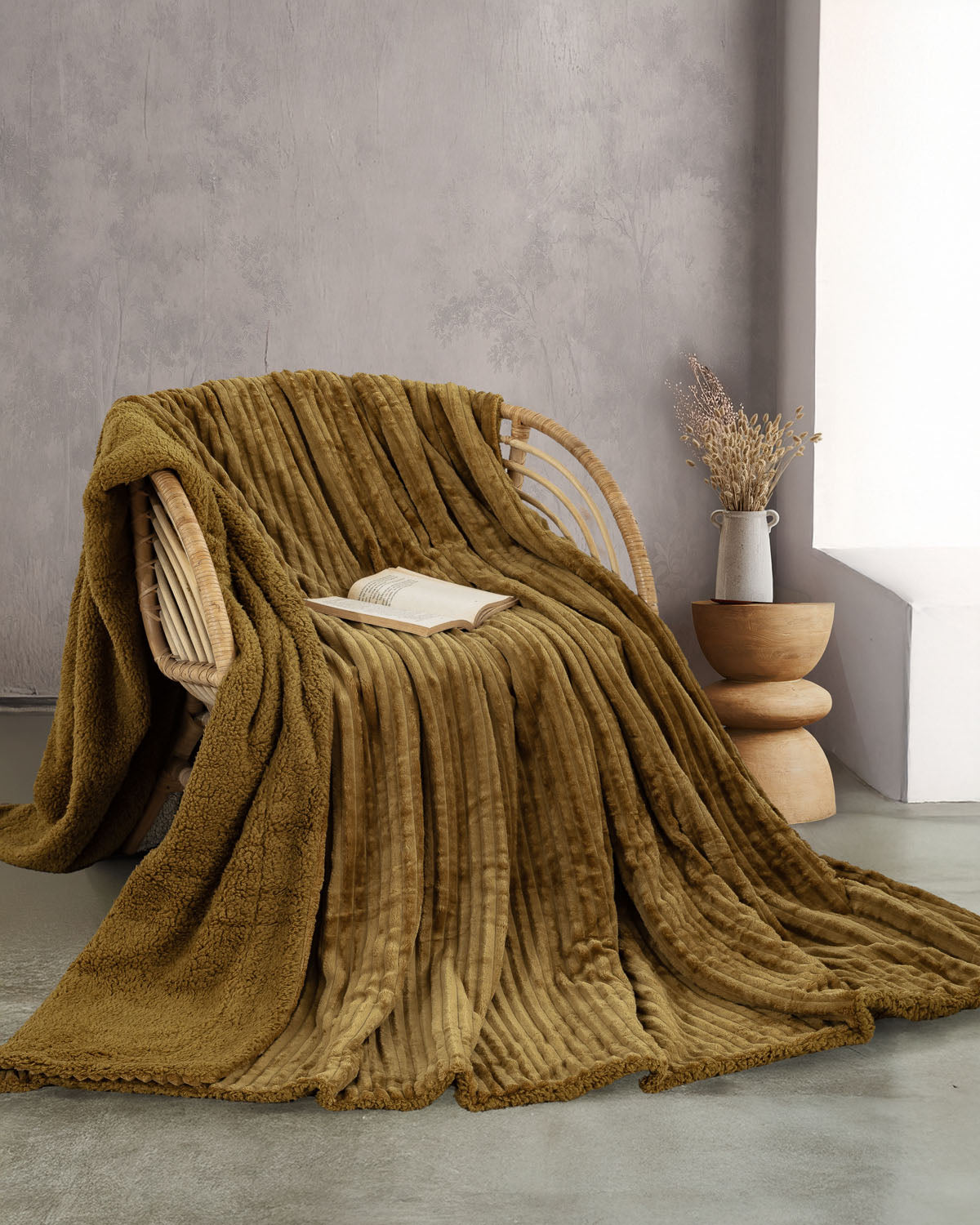 JOLLEIN - Κουβέρτα JACQUARD FLANNEL ΜΕ SHERPA