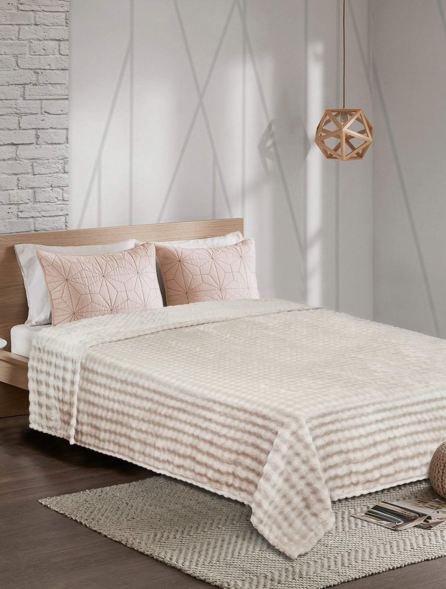 Κουβέρτα Fleece PUFFELLA BEIGE από την εταιρεία Madi