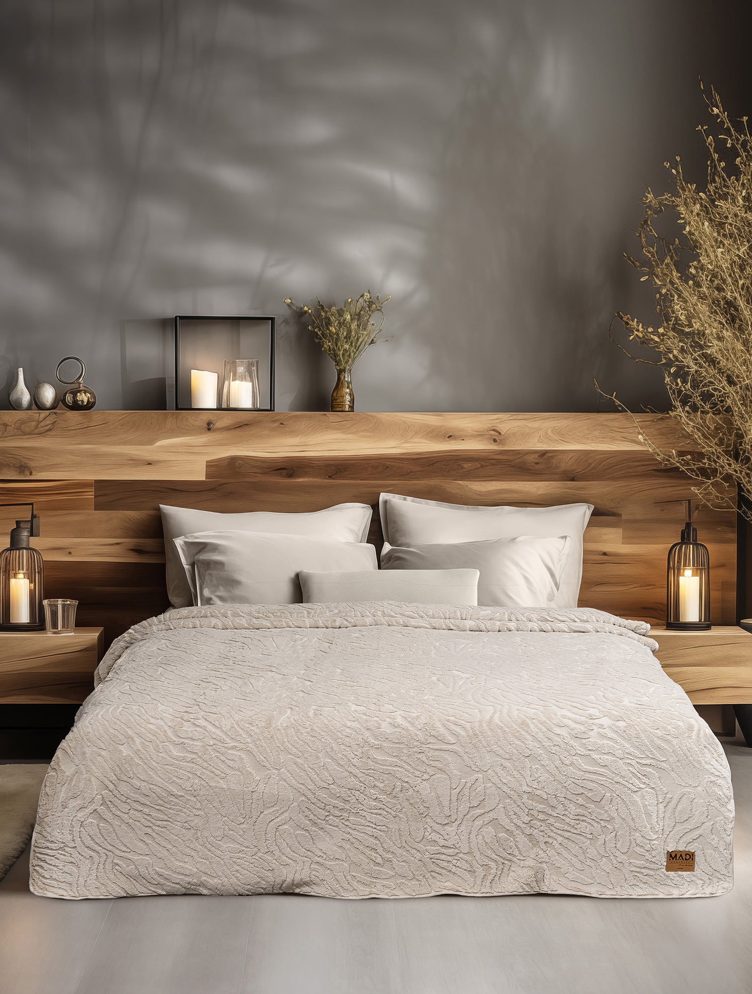 Κουβέρτα γούνινη ZANORIA BEIGE από την εταιρεία Madi