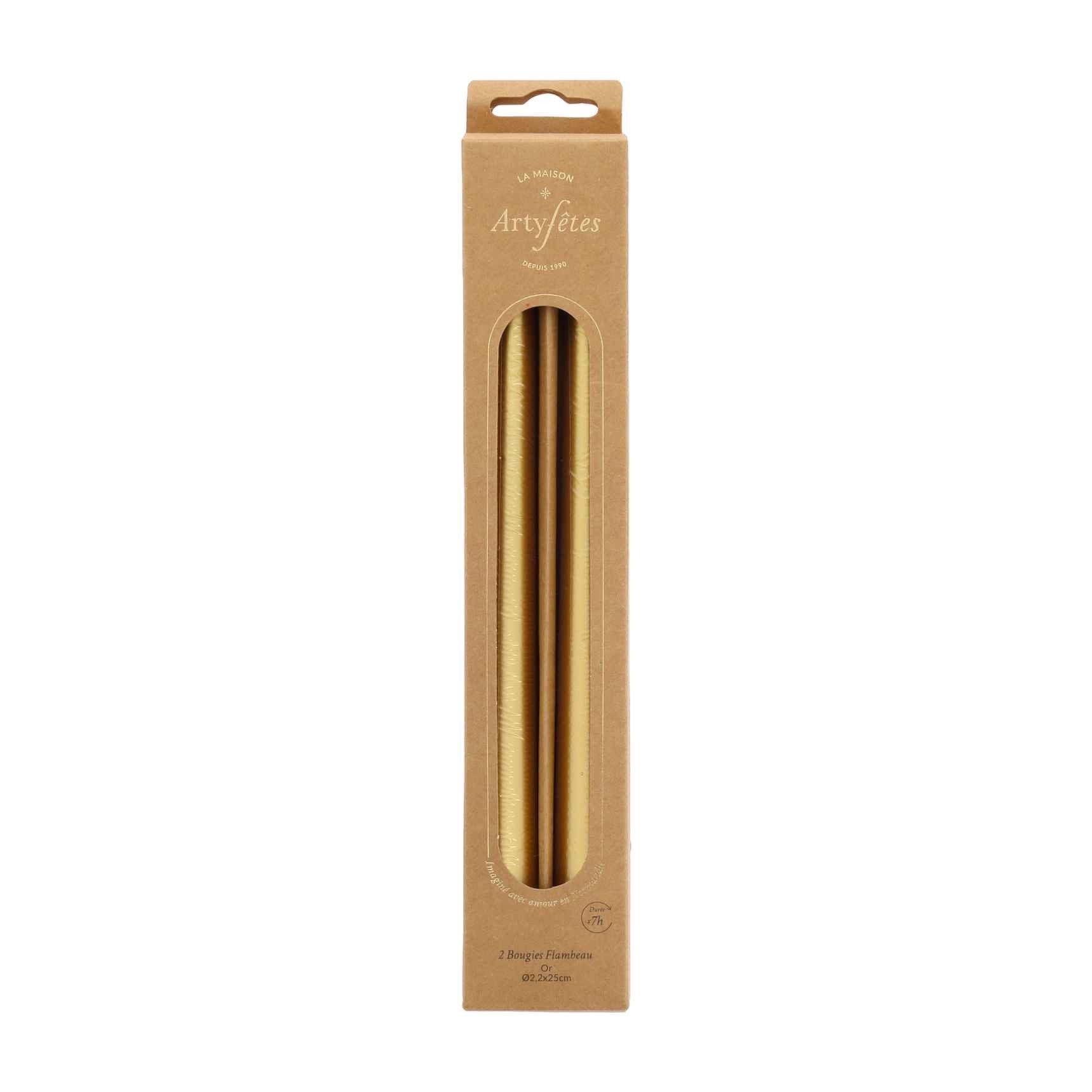 2 Κεριά – Χρυσά Ø2,2 x 25 cm από την εταιρεία Beauty Home