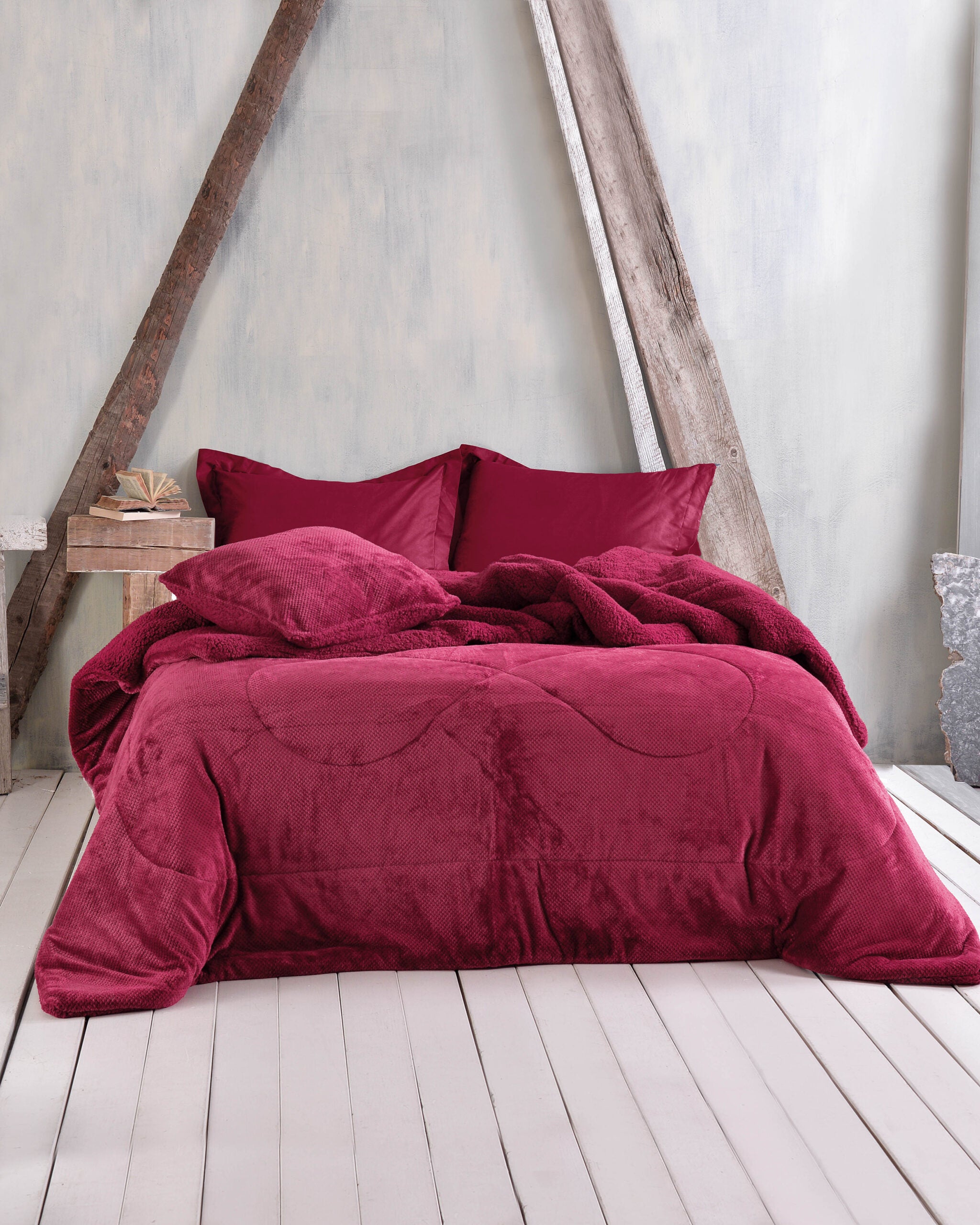 ALVARO Μπορντό - Μαξιλαροθήκη Μπορντό από την εταιρεία Rythmos Home