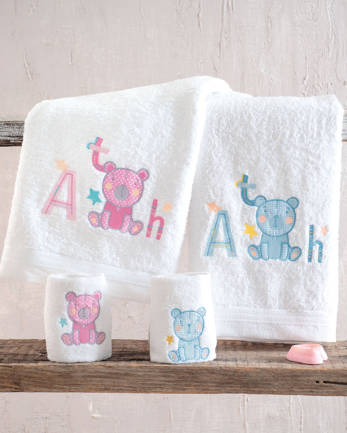 ARTHUR Σιέλ - Σετ πετσέτες 2 τεμ. Σετ 2 Τεμαχίων Σιέλ 30 x 50 70 x 140 από την εταιρεία Rythmos Home