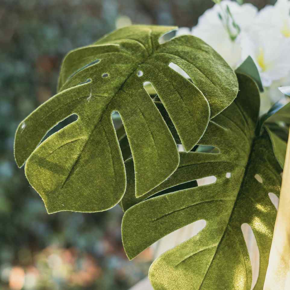 Κλαδί βελούδο με 4 φύλλα monstera 60 cm από την εταιρεία Beauty Home