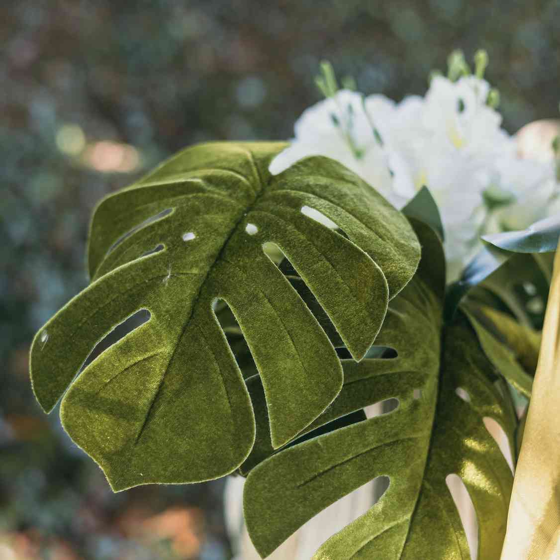 Κλαδί βελούδο με 4 φύλλα monstera 60 cm από την εταιρεία Beauty Home