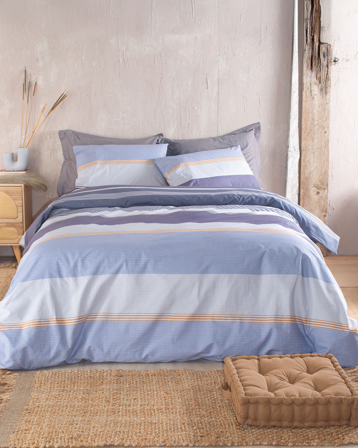 BOOST Μπλε - Σετ παπλωματοθήκη Diva από την εταιρεία Rythmos Home