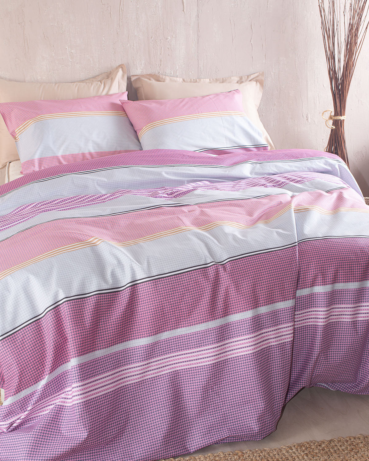 BOOST Ροζ - Σετ παπλωματοθήκη Diva από την εταιρεία Rythmos Home