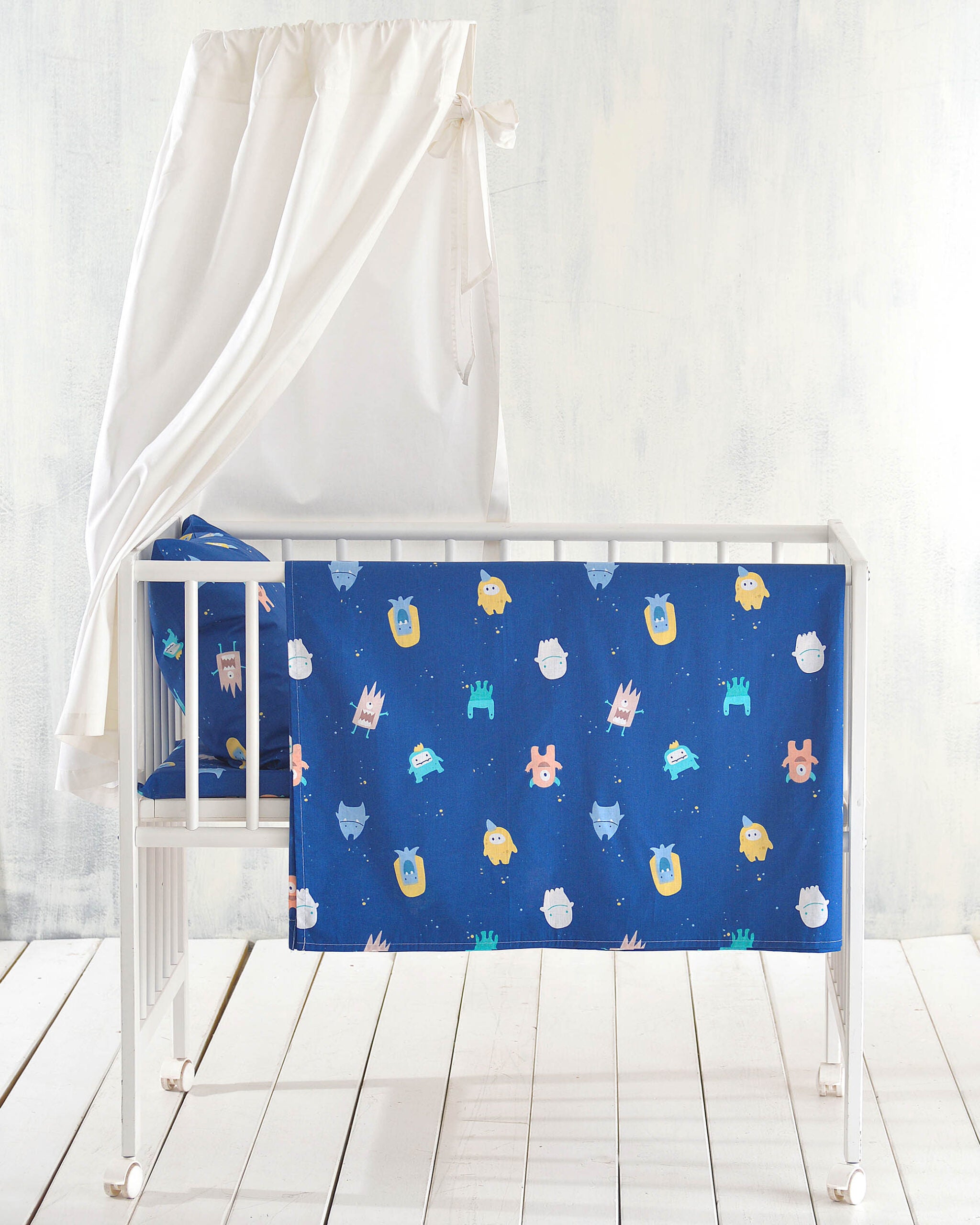 BUSTERS - Σεντόνι λίνκνου 80 x 110 Μπλε 80 x 110 από την εταιρεία Rythmos Home