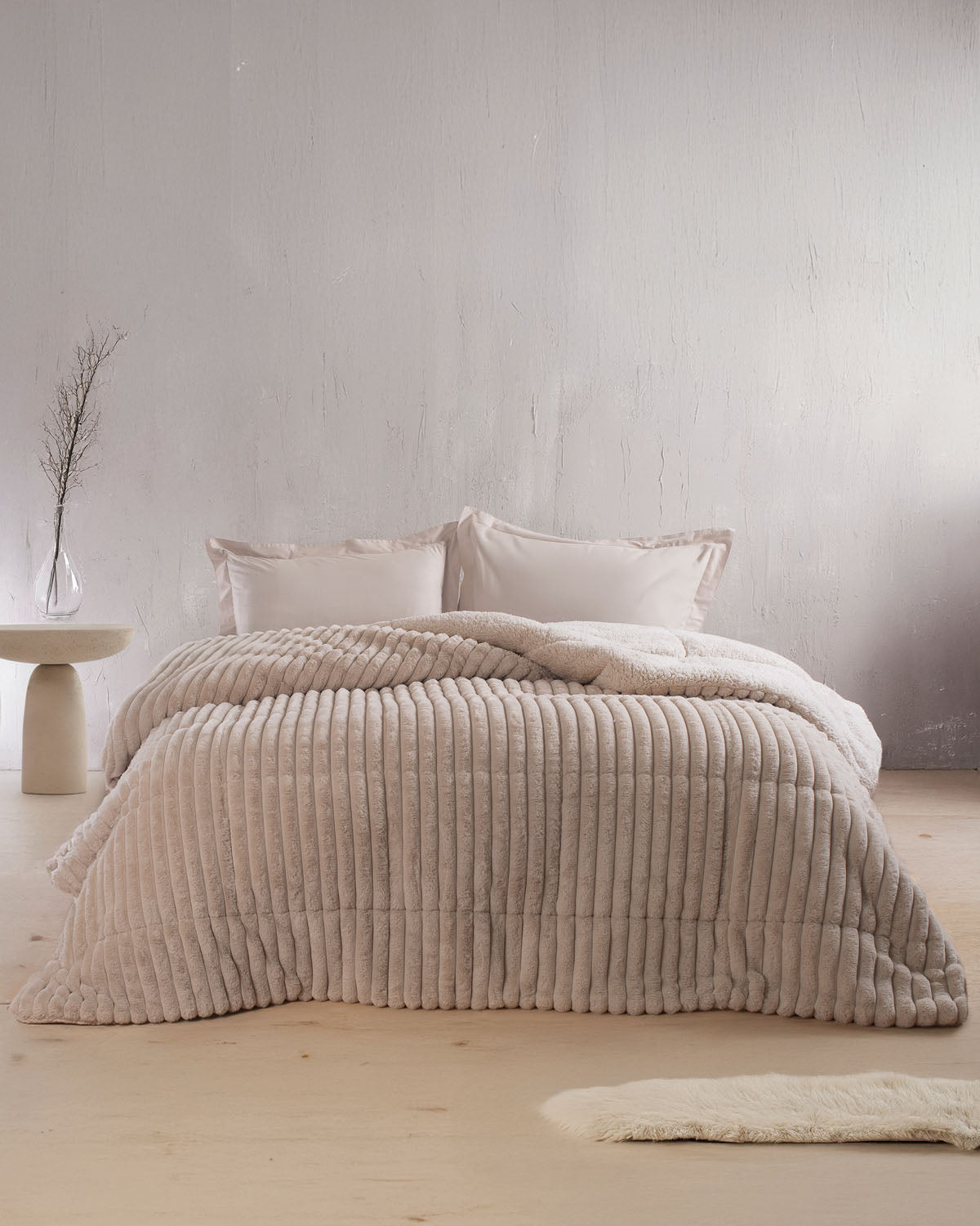 BUTTER Μπεζ - Κουβερτοπάπλωμα Υπέρδιπλο Μπεζ 220 x 240 από την εταιρεία Rythmos Home