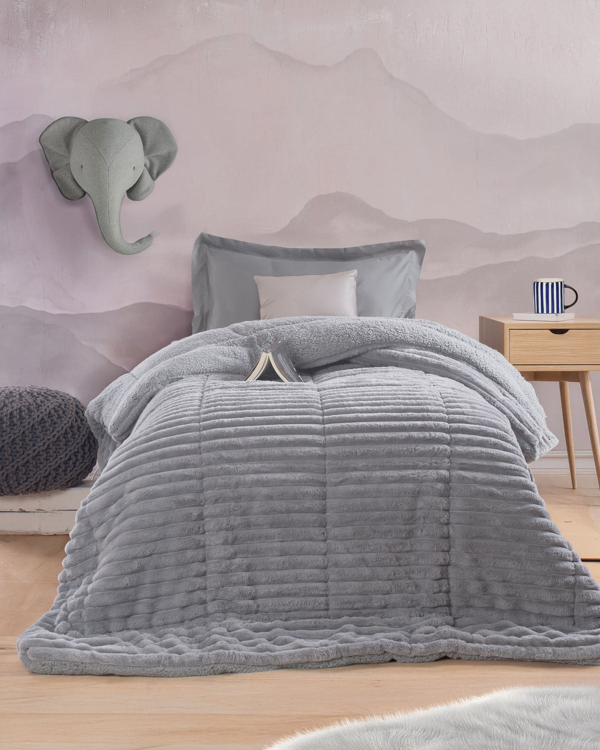 BUTTER Γκρι Ανοιχτό - Κουβερτοπάπλωμα από την εταιρεία Rythmos Home