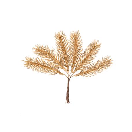 Beauty Home 6 κλαδιά έλατου σε κλαδί ματ χρυσό 17 cm από την εταιρεία Beauty Home
