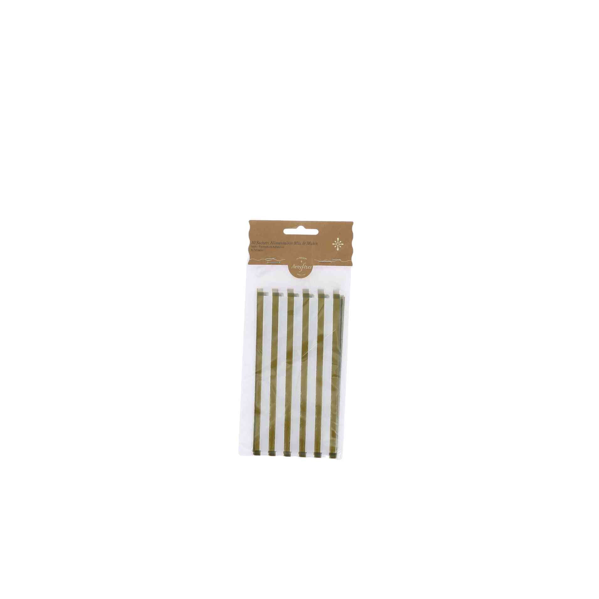 10 Σακούλες με λαδι Ρίγες 8,5x16cm – Κατάλληλες για Τρόφιμα