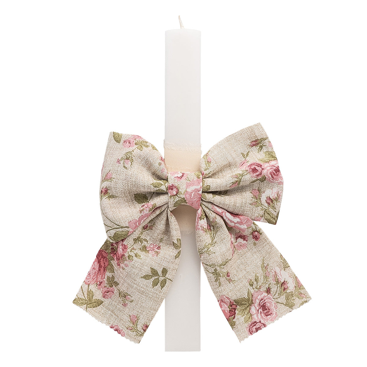 ΛΑΜΠΑΔΑ ΛΕΥΚΗ 33cm ΦΙΟΓΚΟΣ FLORAL VINTAGE