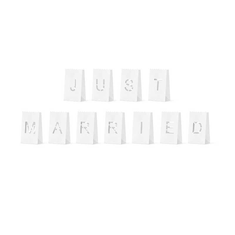 XΑΡΤΙΝΑ ΦΑΝΑΡΙΑ Just Married, 11.5x19x7cm 11 τεμ από την εταιρεία Beauty Home