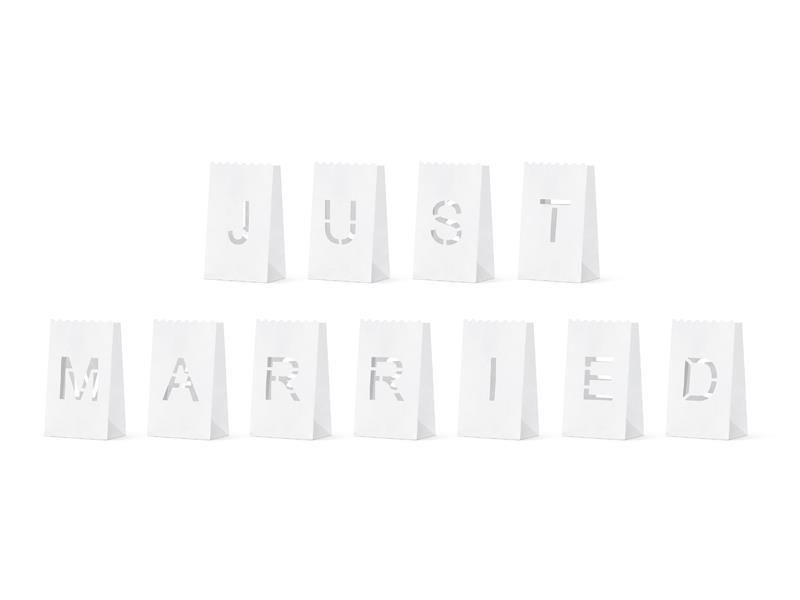 XΑΡΤΙΝΑ ΦΑΝΑΡΙΑ Just Married, 11.5x19x7cm 11 τεμ από την εταιρεία Beauty Home