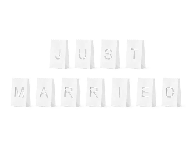 XΑΡΤΙΝΑ ΦΑΝΑΡΙΑ Just Married, 11.5x19x7cm 11 τεμ από την εταιρεία Beauty Home