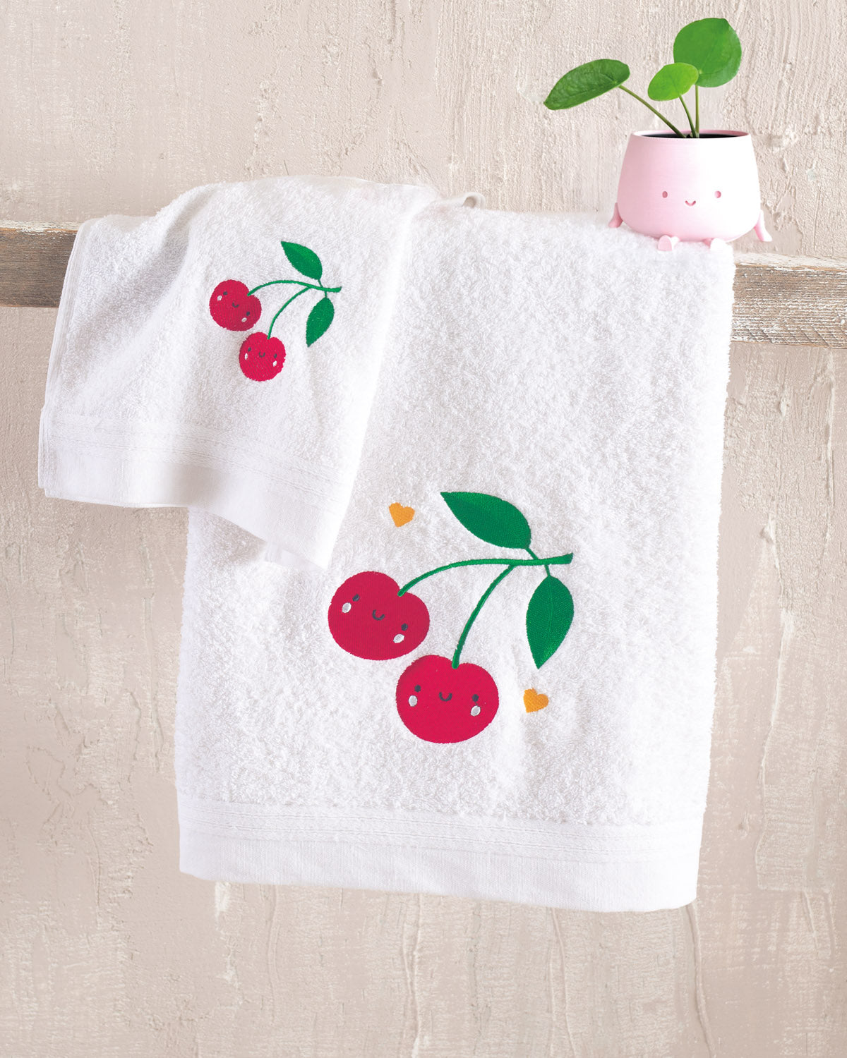 CHERRIES - Σετ πετσέτες 2 τεμ. Σετ 2 Τεμαχίων 30 x 50 70 x 140 από την εταιρεία Rythmos Home