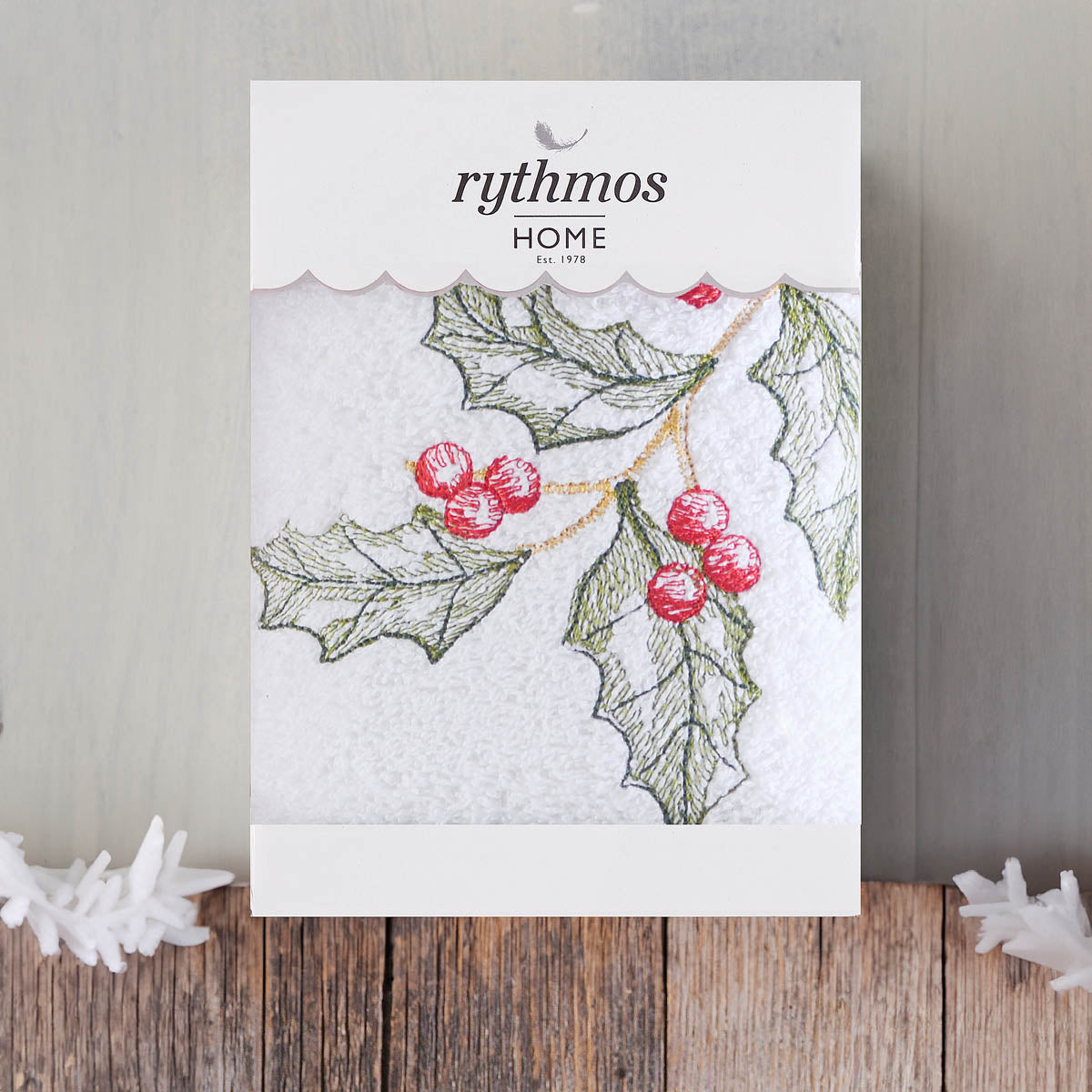 CHRISTMAS TERRY GIFT SET (3 ΓΚΙ) Προσώπου Λευκό 50 x 90 από την εταιρεία Rythmos Home