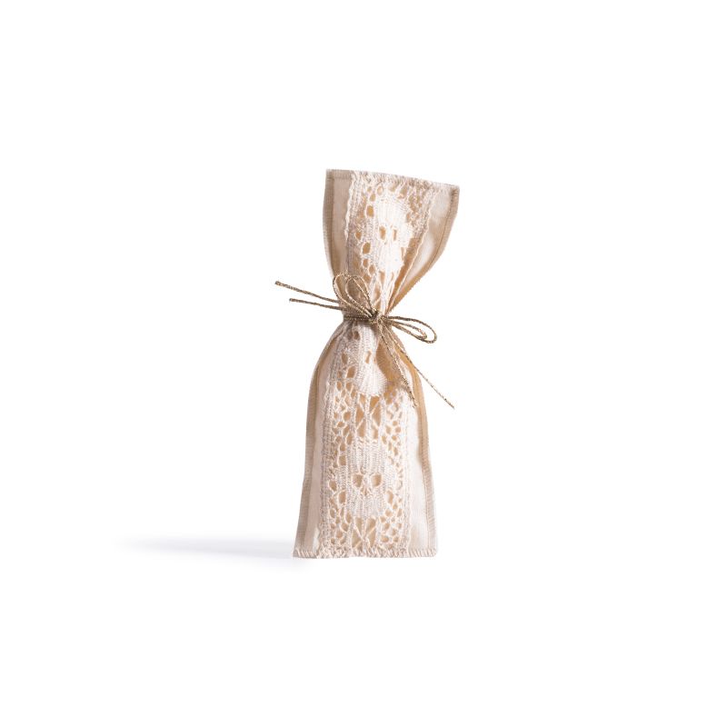 ΠΟΥΓΚΙ ΜΕ ΔΑΝΤΕΛΑ 6 x 19 cm ΕΚΡΟΥ-ΕΚΡΟΥ