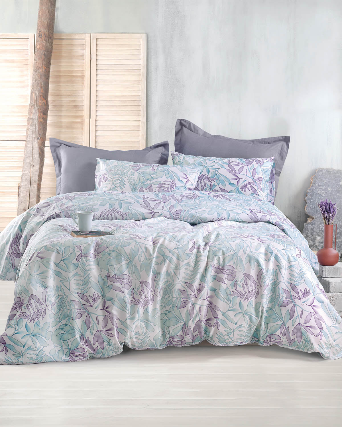 ELEIN Πράσινο-Μοβ - Σετ σεντόνια Next Υπέρδιπλο Πράσινο - μοβ 230 x 260 από την εταιρεία Rythmos Home