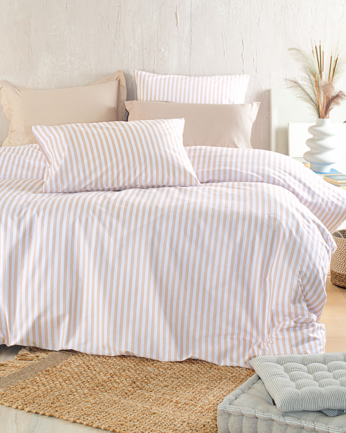 ELOISE Μπεζ - Σετ παπλωματοθήκη Diva Μπεζ από την εταιρεία Rythmos Home