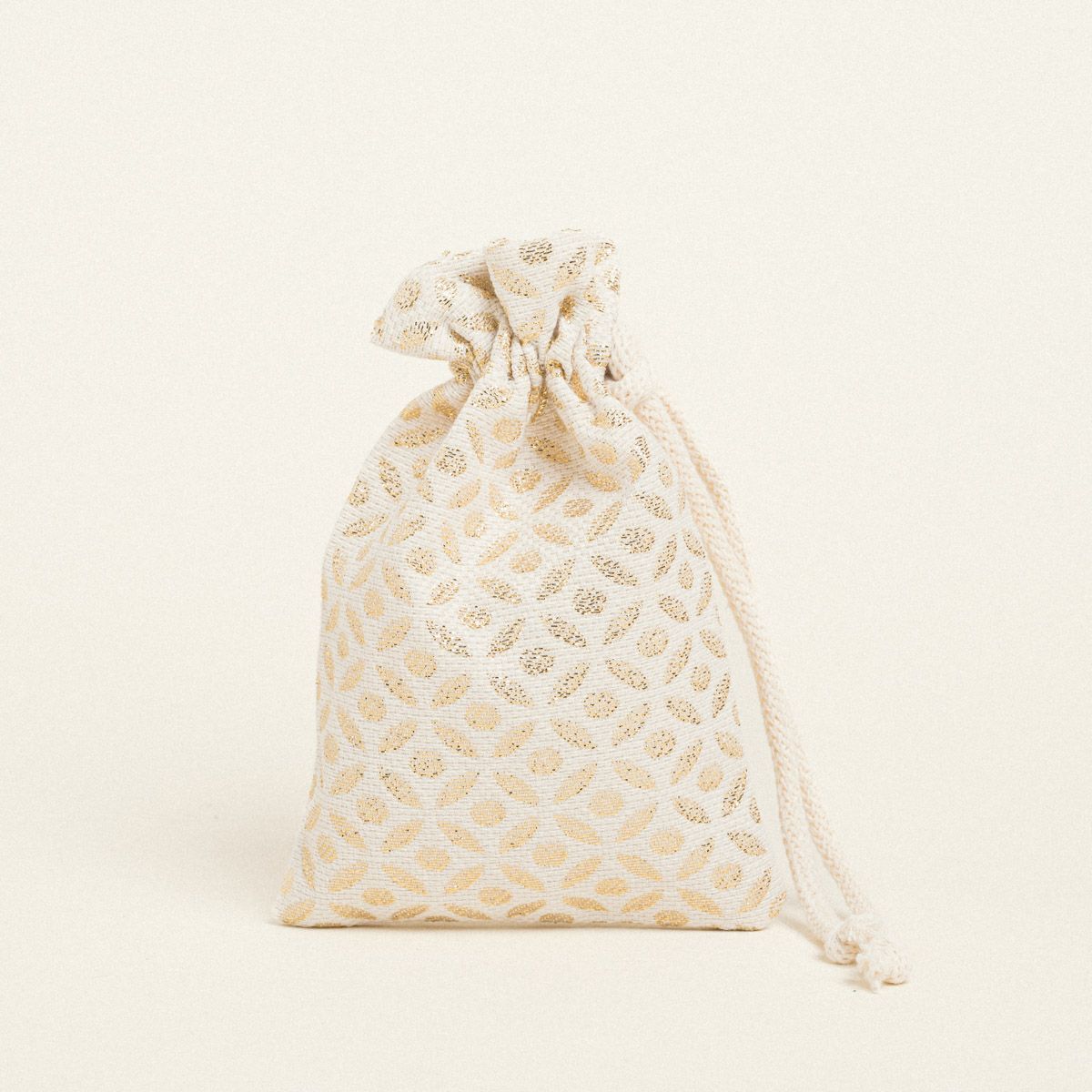 ΠΟΥΓΚΙ ΜΕ ΚΟΡΔΟΝΙ 12 x 17 cm ΖΑΚΑΡ ΕΚΡΟΥ- ΧΡΥΣΟ