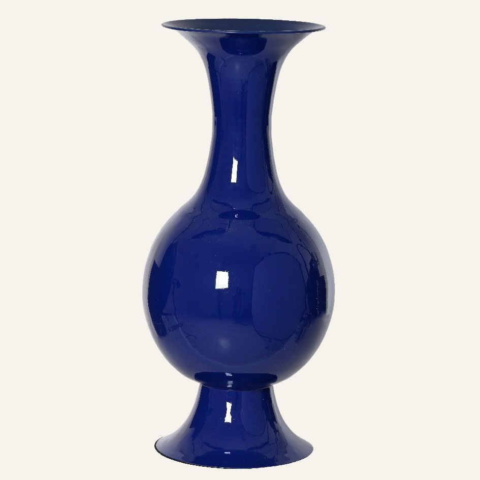 Μεταλλικό Βάζο Μπλε 77 x 39 cm