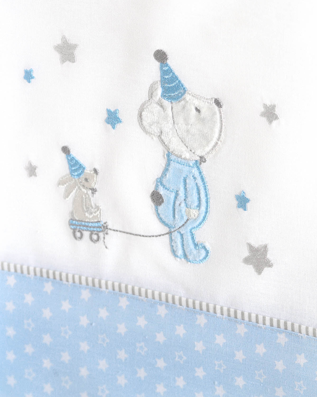 FELIX Σιέλ - Σετ σεντόνια βρεφικά 3 τεμ. με κέντημα από την εταιρεία Rythmos Home