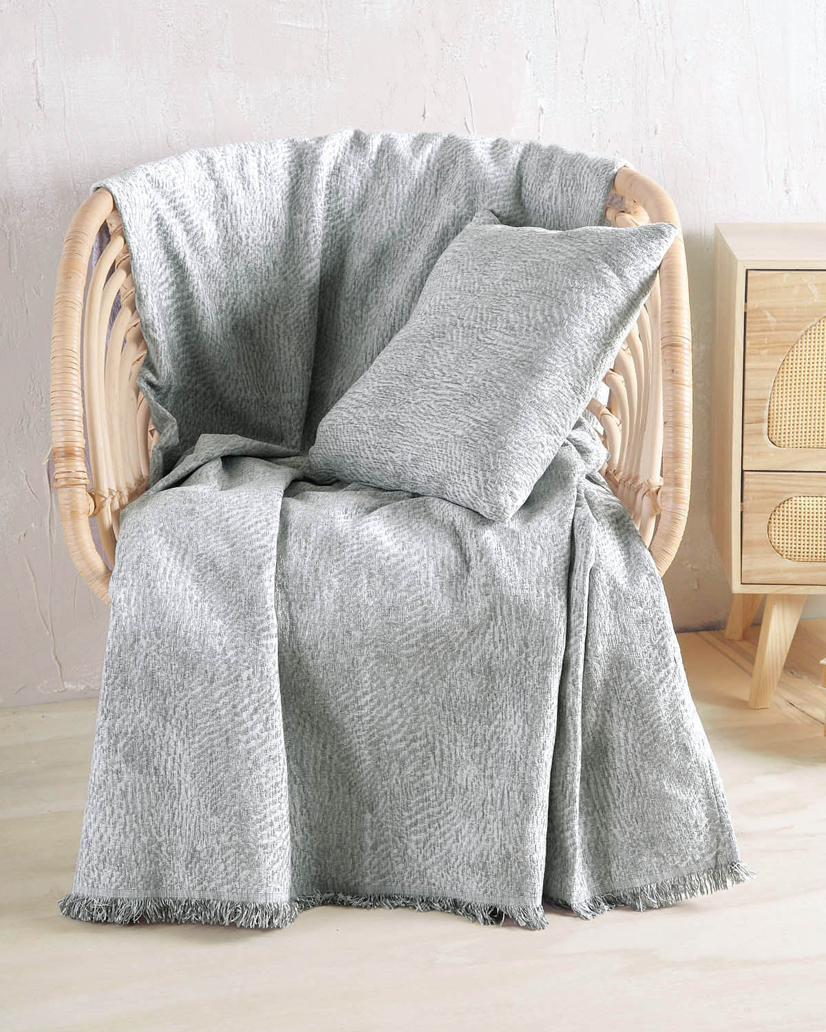 FIDEL Γκρι - Μαξιλαροθήκη από την εταιρεία Rythmos Home