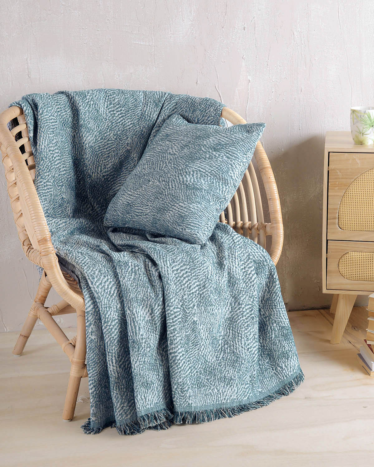 FIDEL Μπλε - Μαξιλαροθήκη από την εταιρεία Rythmos Home