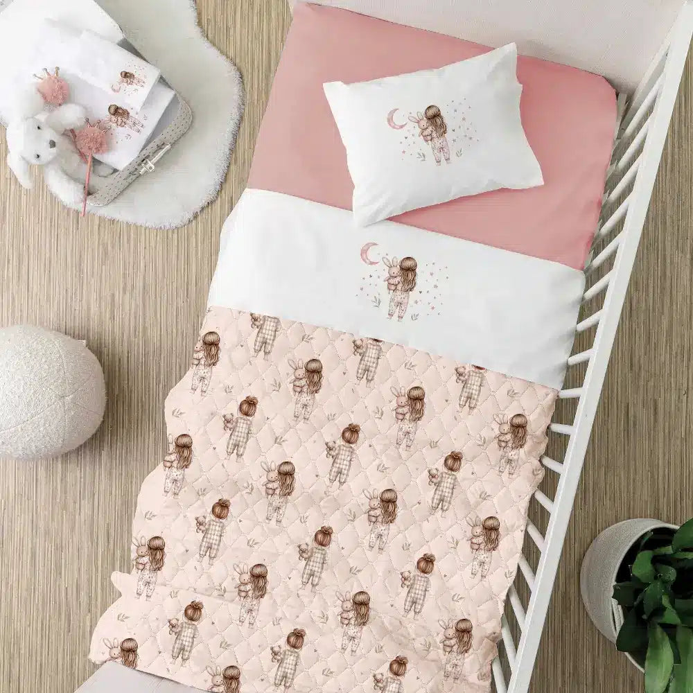 Κουβερλί Κούνιας Goodnight Ροζέ από την εταιρεία Borea Home Textiles