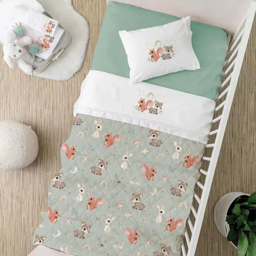 Κουβερλί Κούνιας Woodland από την εταιρεία Borea Home Textiles