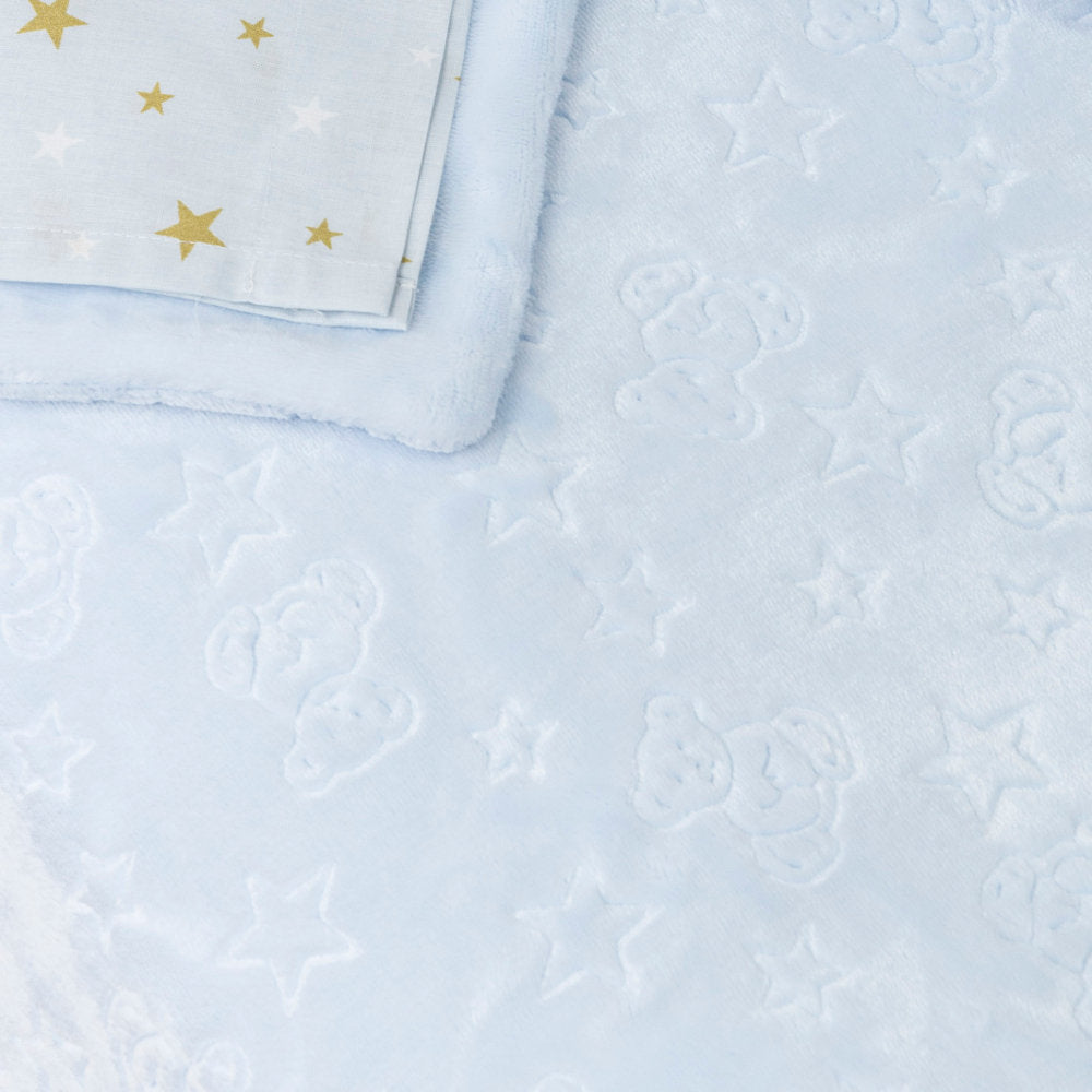 Κουβέρτα Κούνιας Teddy Bear Γαλάζιο 110 x 140 cm BEBE από την εταιρεία Borea Home Textiles