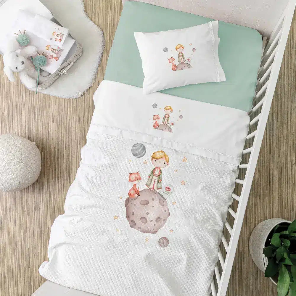 Κουβέρτα Πικέ Κούνιας Little Prince από την εταιρεία Borea Home Textiles