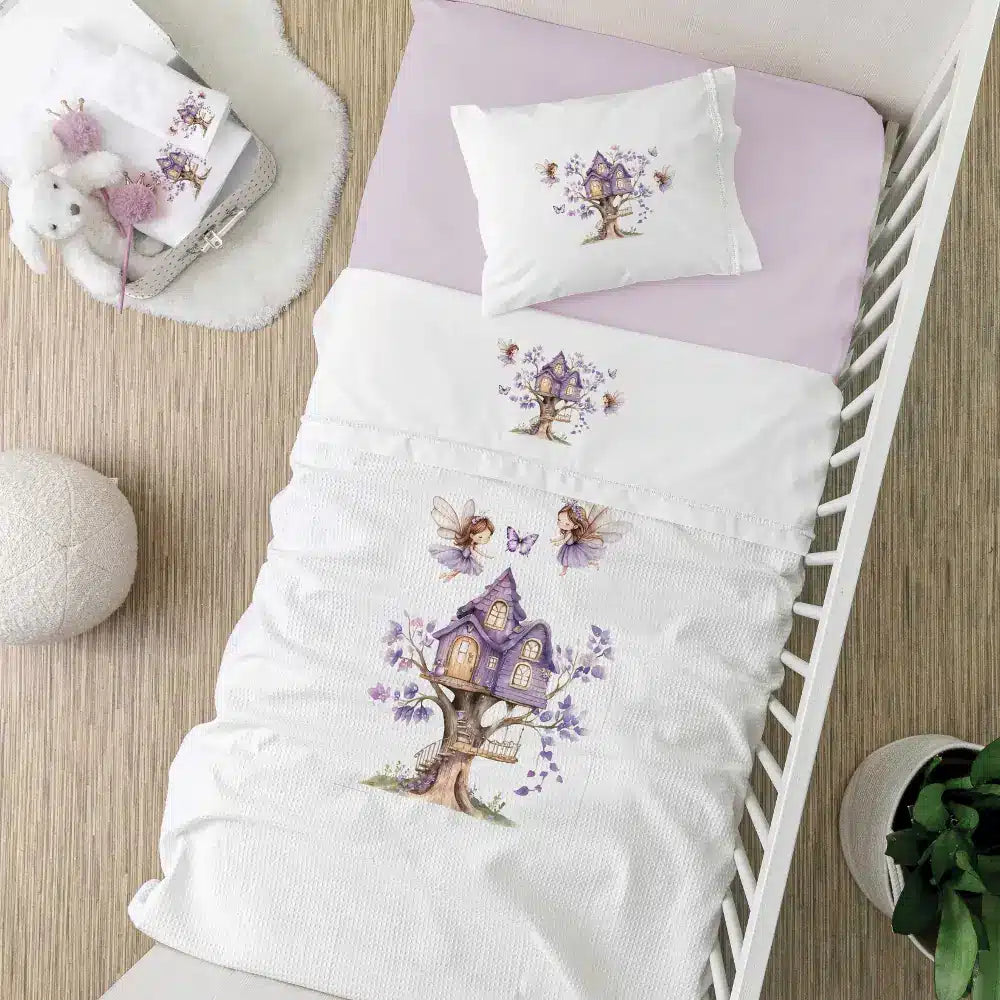 Κουβέρτα Πικέ Κούνιας Magic Garden από την εταιρεία Borea Home Textiles