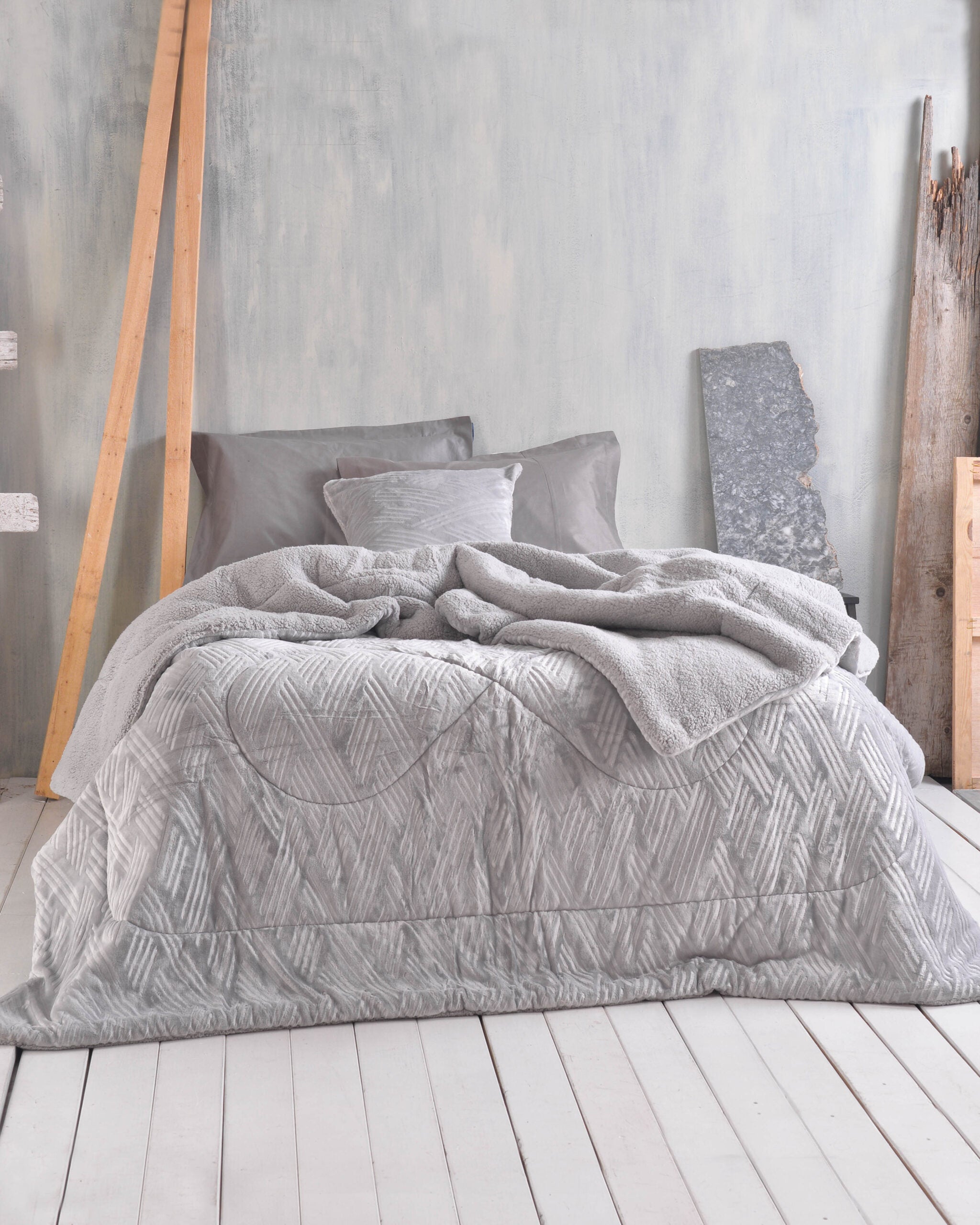 LOTUS Γκρι - Μαξιλαροθήκη 50 x 50 Γκρι 50 x 50 από την εταιρεία Rythmos Home