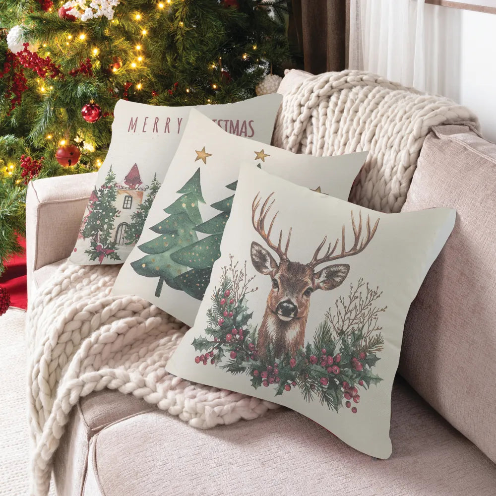 Μαξιλάρι Διακοσμητικό Χριστουγεννιάτικο Printed Σχέδιο 107 από την εταιρεία Borea Home Textiles