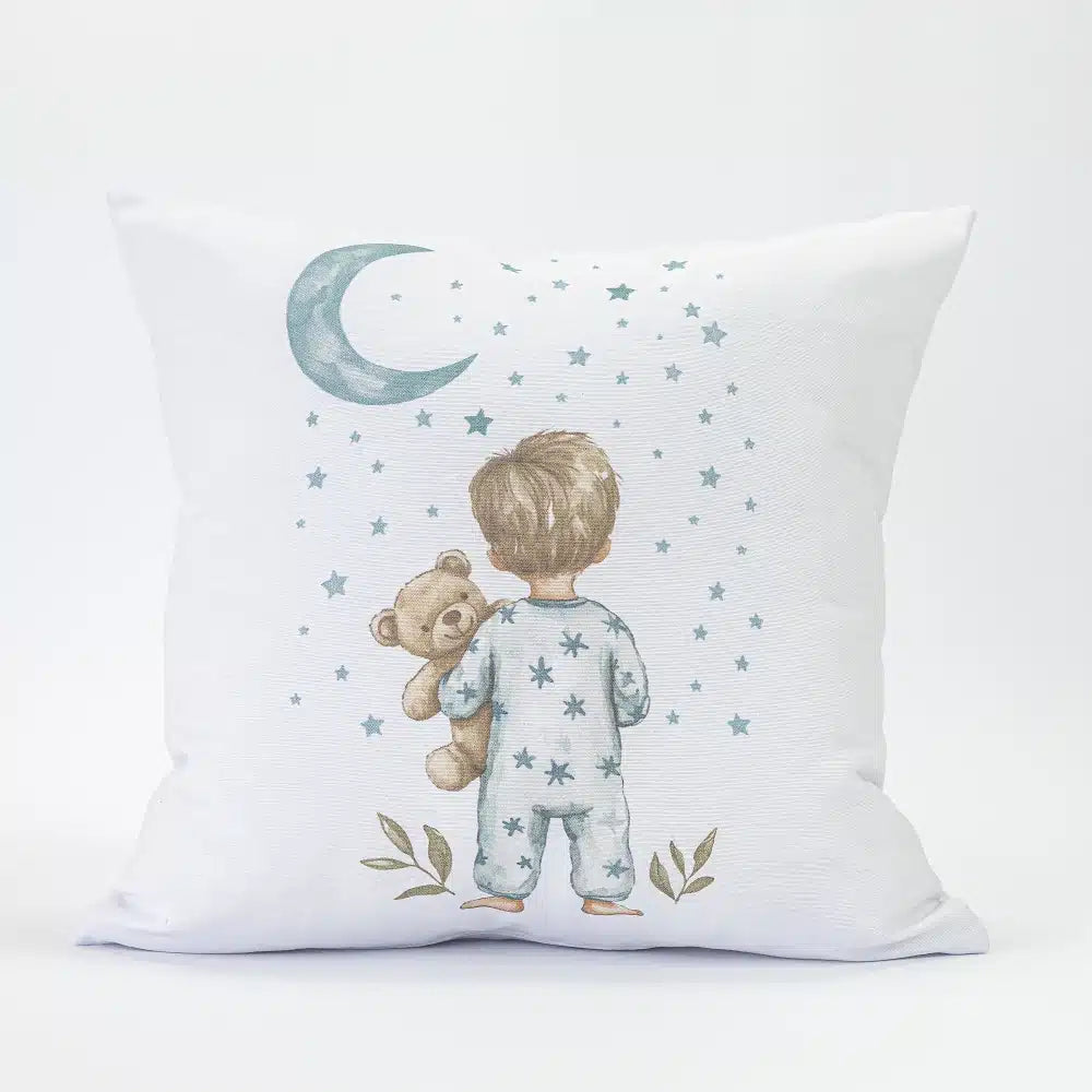 Μαξιλάρι Διακοσμητικό Printed Goodnight Πετρόλ από την εταιρεία Borea Home Textiles