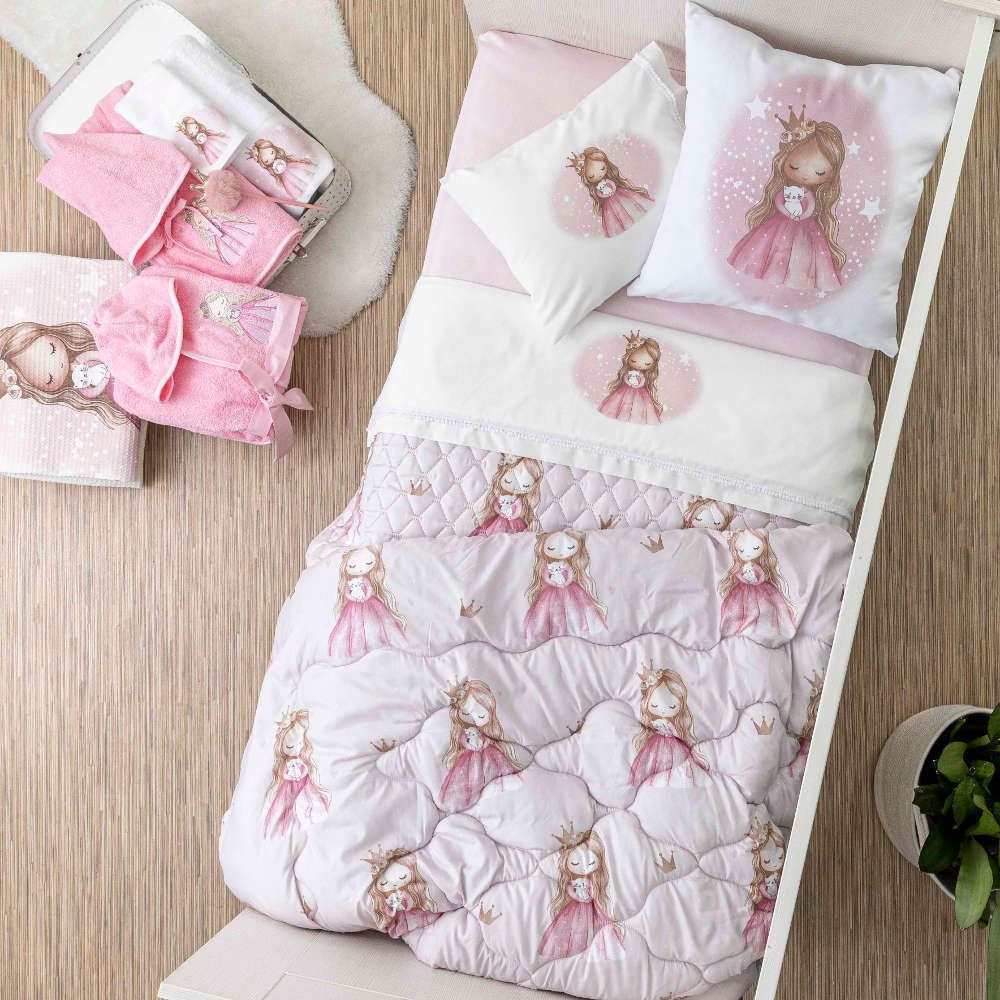 Πετσέτες Σετ 2ΤΜΧ Little Queen Εκρού από την εταιρεία Borea Home Textiles