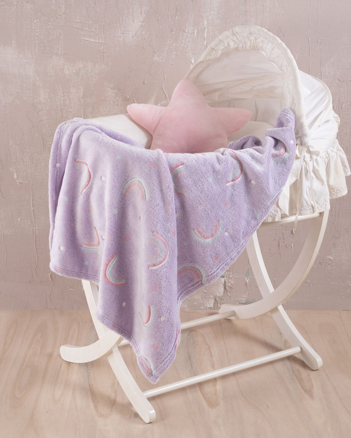 NELIE - Κουβέρτα ΑΓΚΑΛΙΑΣ LUMINUS (flannel fleece με sherpa)