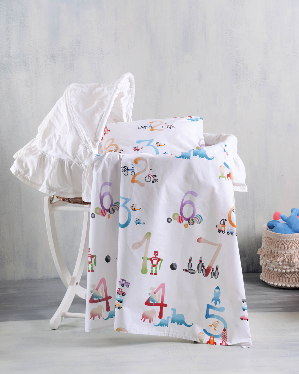 NUMBERS - Σεντόνι λίνκνου 80 x 110 80 x 110 από την εταιρεία Rythmos Home