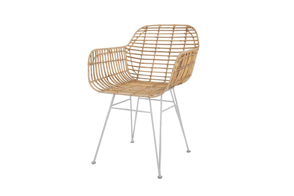 Καρέκλα Τραπεζαρίας με μπράτσα Marea White legs (57x60x82) Soulworks 0300088 από την εταιρεία SOULWORKS