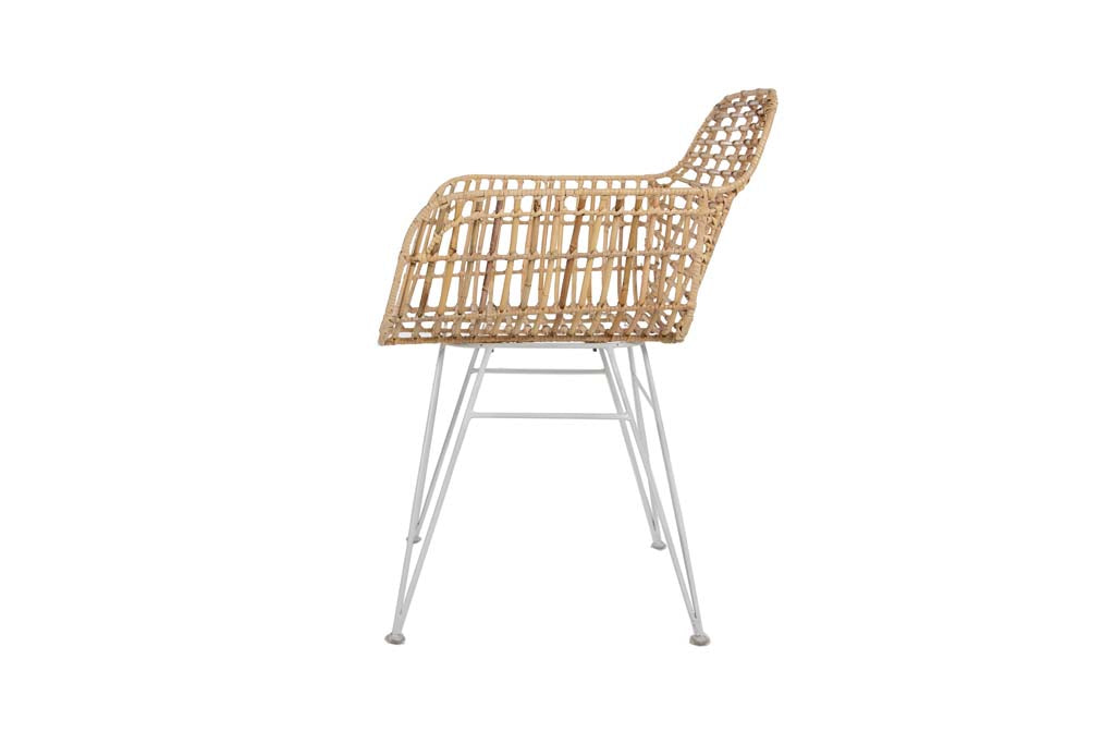 Καρέκλα Τραπεζαρίας με μπράτσα Marea White legs (57x60x82) Soulworks 0300088 από την εταιρεία SOULWORKS