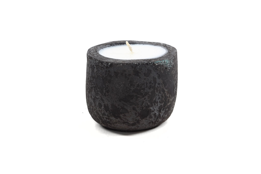 Κεραμικό Κηροπήγιο Mingi Black Spot Gray Medium (13x13x12) Soulworks 0630028 από την εταιρεία SOULWORKS