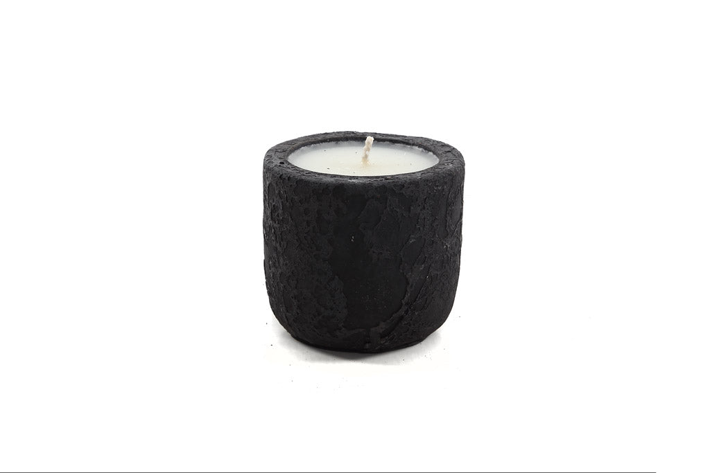 Κεραμικό Κηροπήγιο Mingi Black Spot Gray Small (11x11x10) Soulworks 0630029 από την εταιρεία SOULWORKS