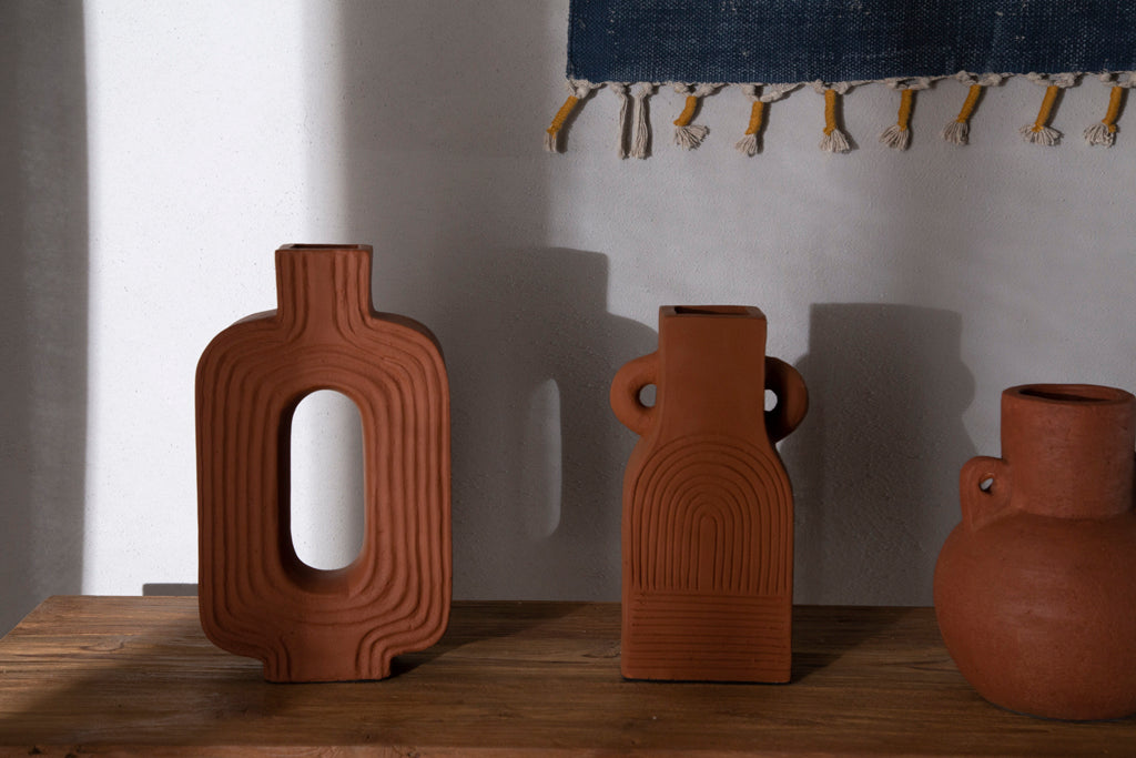 Διακοσμητικό Βάζο Leda Teracotta (20.5x7.5x36) Soulworks 0750005 από την εταιρεία SOULWORKS