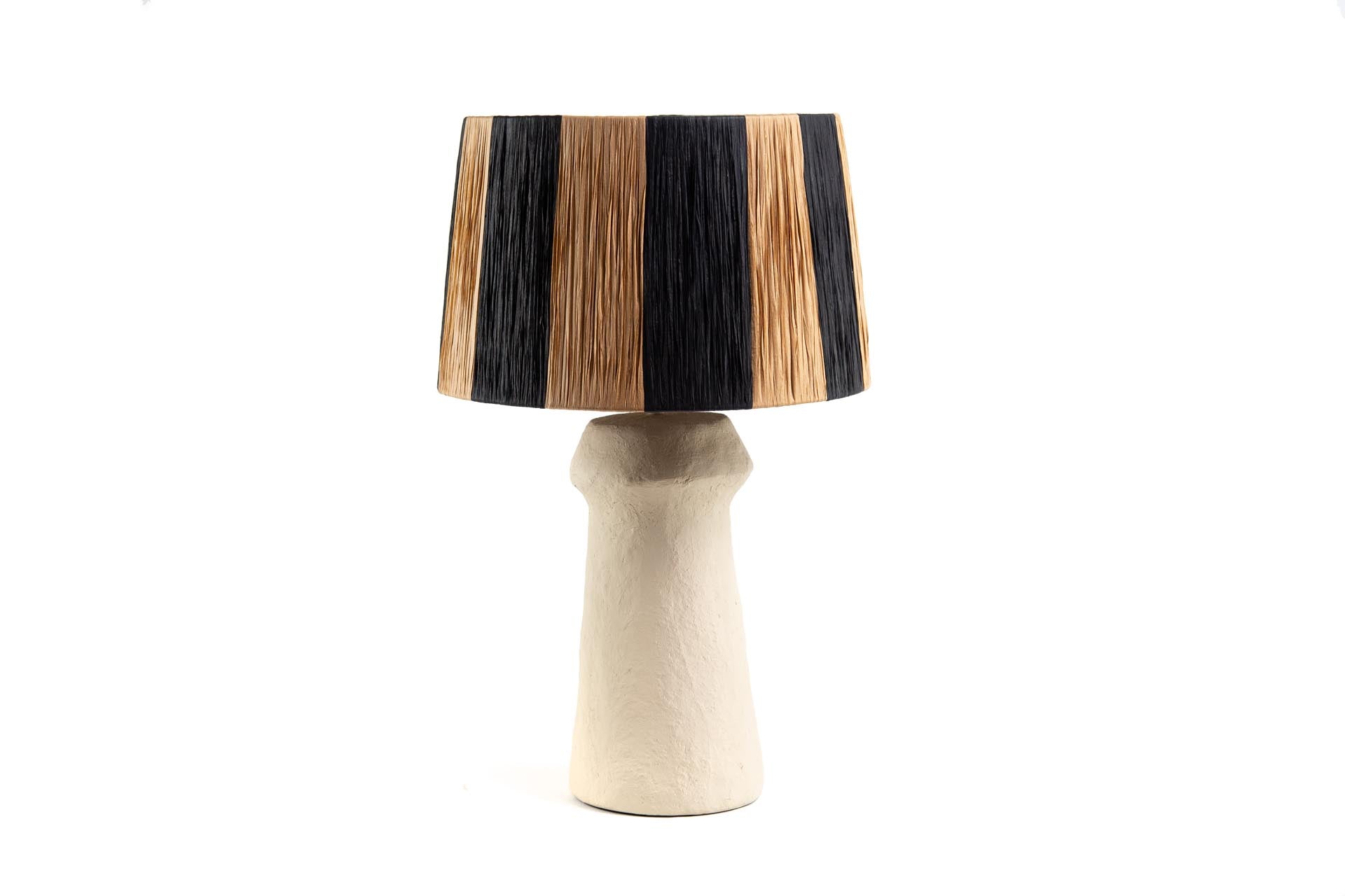 Επιτραπέζιο Φωτιστικό Juvela Raffia Beige Black (42x42x54) Soulworks 0880006 από την εταιρεία SOULWORKS